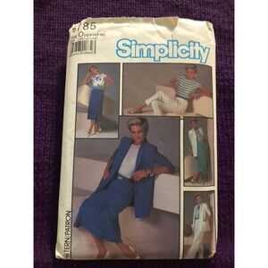 Simplicity 6785 suit midi skirt blazer pant